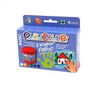 PLAYCOLOR-FINGER PAINT X6 Pintura dedo Basic 40ml 6 colores, 40 ml (Paquete de 1) (Instant 17591)
