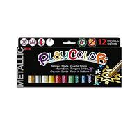 Playcolor Metallic one - Tempera sólida - 12 colores surtidos - 10121