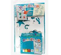 Playcolor pack window témperas sólidas 6 colors one + plantillas par