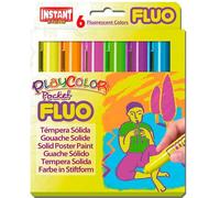 Playcolor témperas sólidas colores fluorescentes surtidos en estuche