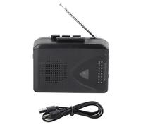 Player de Cassette portátil Estilo de Equipado con estéreo Personal Am/FM para Cassette Music Music Compact Player Altavoces externos 2AA Fuente de alimentación USB