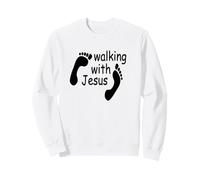 Playera Caminando con jesús, superhéroe Dios Amor Sudadera