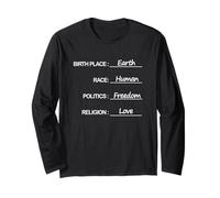 Playera de Amor y Libertad política Humana Manga Larga