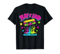 Playera para Amantes de la música con Cinta de Casete Retro Play It Loud Camiseta