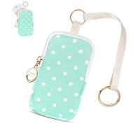 Playexen Estuche desinfectante de manos compatible con T0uch-land, bolsa de soporte para desinfectante de manos con hebilla de anillo y correa de muñeca, bonita bolsa con cremallera para niebla