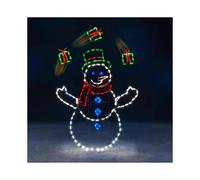 Playful Animated Snowball Light,led Outdoor Christmas Decoration Lights Glowing Snowman Xmas Decorations