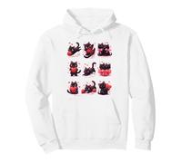 Playful Black Cats with Hearts and Yarn Sudadera con Capucha