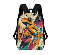 Playful Frog Pop Art Print Colorful Nature Décor, Animal Lover Gift, Retro Wall Art F... Mochila Infantil Para Niñas, Mochila Escolar 3D, Mochila Para Niños Pequeños, Mochila Informal De Día, Mochila