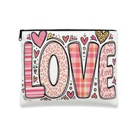 Playful Love - Bolsa de maquillaje para mujer, bolsa de viaje de cosméticos Funky Hearts para mujeres, organizador portátil con cierre, bolsa de aseo para el cuidado de la piel para el día de San