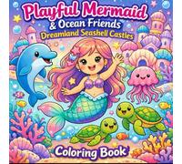 Playful Mermaid & Ocean Friends in Dreamland Seashell Castles: A Cute Underwater Coloring Book for Kids Ages 3-8 (KIDS COLORING BOOKS)