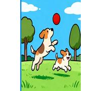 Playful Puppies Notebook: Cute Dogs Playing Fetch Journal for Kids and Dog Lovers