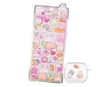 Playful Scrap Stickers - Journal Decor Pack for Creative Crafting | 3D Cartoon Texture Set with Mixed Kawaii Graphics & Multi Adhesive Designs for Tumblers Laptops Notebooks Walls Cases