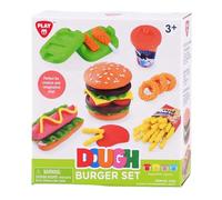 Playgo Juego de arcilla hamburguesa - ollas creativas de arcilla para comida rápida