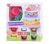 Playgo Juego de postres de arcilla, 6 cajas de arcilla coloridas para niños