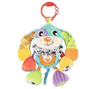 Playgro Amigo de Actividades Doofy Dog - Juguete Sensorial para Bebés con Sonajero, Mordedor, Colores Contraste y Clip Portátil