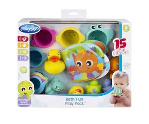 Playgro Bath Fun Play Pack, Juego de Regalo de Juguete de baño, Gift Pack, 15 uds