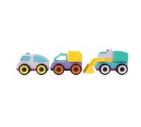 Playgro Coches de juguete Mix y Match, 3 piezas