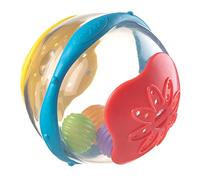 Playgro Pelota de Actividades para el Baño, Desde los 6 Meses, Sin BPA, Diámetro : 10 cm, Bath Ball, Amarillo/Azul/Rojo, 40104