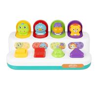 Playgro Pop and Play Friends, Juguete de Causa y Efecto con 4 Animales Pop-Up | Juguete de Desarrollo con Botones y Colores | para Bebés y Niños Pequeños a Partir de 12 Meses