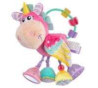 Playgro Unicorn Activity Rattle, Sonajero de Actividad Unicornio, Peluche Suave para Bebés, desde 3 Meses, Sonajeros y Mordedores, Juguete Sensorial No Tóxico, Sonajero de Peluche