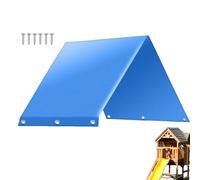 Playground Canopy Replacement Cover - Waterproof Replacement Tarp For Swing Set | Rainproof Anti-UV Playset Guard | 190T Silver Coated Polyester 132x228cm - 52x90in - For Amusement Facility - 6 Screws