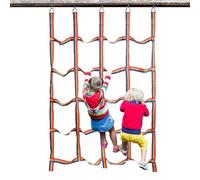 Playground Climbing Net - Rainbow Webbing Net Para Niños | Escalera de Cuerda, Webbing Obstacle Cargo, 57x72.8 pulgadas, Recreación Fitness Playground Tree House Accesorios Para Niños Fabricado Con