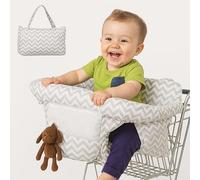 PlayGround® Cojín de asiento para bebé, supermercado y carrito, poliéster cómodo e higiénico, protección total para compras, restaurantes, protección higiénica, lavable a máquina