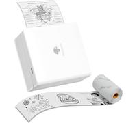 PlayGround® Mini Impresora M02 203dpi con Bluetooth y 1 Rollo de Etiquetas - Impresora Térmica Portátil para Smartphone - Ideal para Estudios, Notas, Imágenes, Fotos y Diarios
