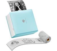 PlayGround® Mini Impresora M02 203dpi con Bluetooth y 1 Rollo de Etiquetas - Impresora Térmica Portátil para Smartphone - Ideal para Estudios, Notas, Imágenes, Fotos y Diarios