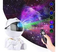 PlayGround® Proyector Astronauta - Lámpara LED con Efecto de Estrellas, Galaxias y Nebulosas para Habitación y Techo - Luz Nocturna Estelar Decorativa con Control Remoto y Múltiples Modos Ajustables