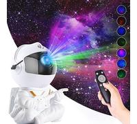 PlayGround® Proyector Astronauta - Lámpara LED con Efecto de Estrellas, Galaxias y Nebulosas para Habitación y Techo - Luz Nocturna Estelar Decorativa con Control Remoto y Múltiples Modos Ajustables