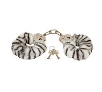 Playhouse Eroflame PMS0720012 - Puños peludos con fundas suaves extraíbles cebra