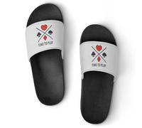 Playing Poker Card - Pantuflas de casa para hombre, sandalias de baño para ducha, Estilo:, 39.5 EU