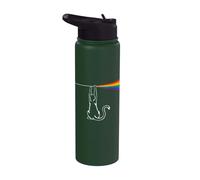 Playing with Light Cat Gift Men Kids Women Funny Cat Stainless Steel Insulated Water Bottle