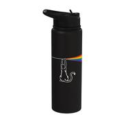 Playing with Light Cat Gift Men Kids Women Funny Cat Stainless Steel Insulated Water Bottle