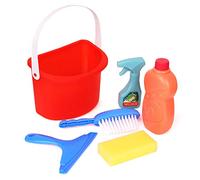 Playkidiz Cubos Playkidz, 6 Piezas, Incluye Spray, Esponja, Escobilla de Goma, Cepillo y Cubo de Almacenamiento, Juego de Limpieza Realista, Recomendado para Mayores de 3 Años, Multicolor (.)