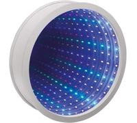 Playlearn Espejo Infinito Blanco | Espejo Blanco sensorial Iluminado de 25 cm, Multicolor, 42 LED