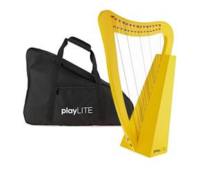 PlayLITE - Arpa de 15 cuerdas de Gear4music, color amarillo