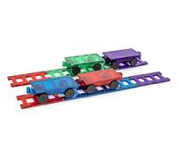 Playmags 20 Piezas Juego de Tren: Ahora, con Fuertes imanes, Robusto, Duradero estupendo con la Vivid Borrar Color de los Azulejos