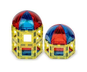 Playmags 28pcs 3D Bloques Magnéticos para Niños - Aprender Formas, Colores, y del Alfabeto Stem Juguetes Magnéticos Desarrollar Habilidades y Creatividad Motriz