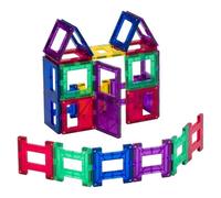 Playmags 3D Bloques magnéticos para Niños - Aprender Formas, Colores, y del Alfabeto Stem Juguetes magnéticos desarrollar Habilidades y Creatividad motriz (24 Piezas)