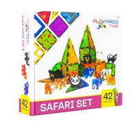 Playmags Bloques Magnéticos De Animales De La Selva para Niños - Set De 42 Piezas | Bloques Apilables Y De Construcción para Niños Pequeños | Juguete Educativo Stem Y Figuras De Animales De La Selva