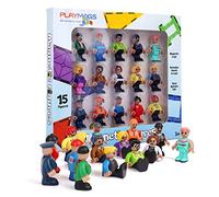 Playmags Figuras Magnéticas - Figuras Comunitarias Juego De 15 Piezas - Figuras Magnéticas De 2 Pulgadas - Juego De Fichas Magnéticas - Juguetes Stem para Niños - Paquete De Expansión