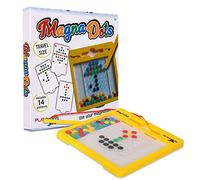 Playmags Tablero magnético para Niños - Junta magnética Dots Doodle con la Pluma magnética - Doodle Magna con Safe Kids Imanes - para niños y niños pequeños Juguetes de Viaje