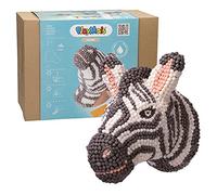 PlayMais- Home Design Zebra Trophy Animal Kit de Manualidades, Color Cebra, Mittel (160742)