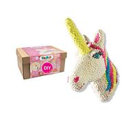 PlayMais Mosaic Home Unicorn Decoración de Pared para Manualidades, para niños a Partir de 5 años, Cabeza de Unicornio 3D de 9000 Unidades, decoración de Pared para habitación Infantil, promueve la