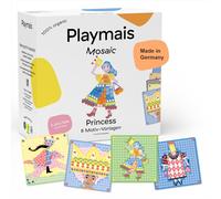 Playmais Mosaic Princess | 2300 piezas | Kit de manualidades | Juguete natural | Incluye esponja, 6 plantillas de diseño | vegano, responsable y seguro para niños y medio ambiente | a partir de 3 años