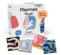 Playmais - Mosaico Dragón | 2300 piezas | Kit de manualidades | Juguete de sémola de maíz, incluye esponjita, 6 plantillas de motivos, a partir de 5 años