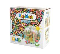 PlayMais WINDOW Kit de manualidades primavera/verano para niños a partir de 3 años I 2300 piezas de colores formato mosaico I estimula la creatividad y la motricidad I regalo para niñas
