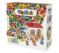 PlayMais WORLD FARM kit de manualidades para niños y niñas a partir de 5 años I 850 PlayMais de colores, plantillas e instrucciones para manualidades I estimula creatividad y motricidad